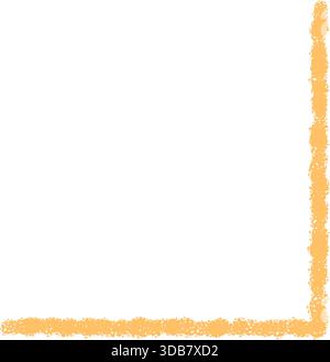 Handgezeichnetes Eckrahmen-Ornament Mit Kreide Stock Vektor