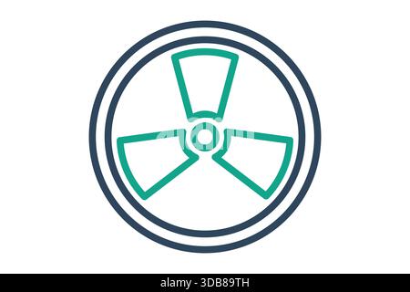 Giftiges Symbol. Liniensymbolstil. Symbol für Gift. Vektorillustration für Arbeitsschutzelemente Stock Vektor