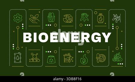 Bioenergie-Grünwort-Konzept Stock Vektor