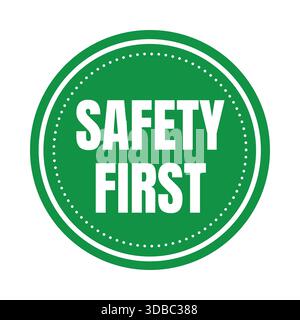 Symbol „Sicherheit an erster Stelle“ Stockfoto