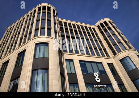 Außenansicht des Einkaufszentrums das Gerber, Logo, Stuttgart, Baden-Württemberg, Deutschland Stockfoto