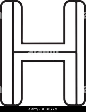 Design Typografie Vektor-Symbol mit Buchstabe H Stock Vektor