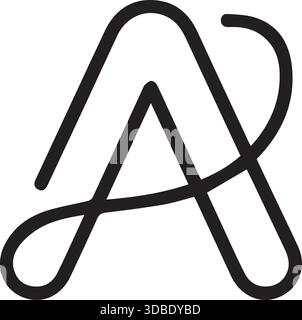 Abstraktes Design mit einem Monogramm-Logo Stock Vektor