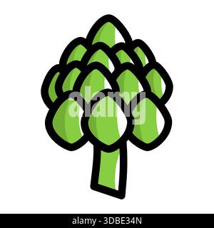 Artischocken Speer Cartoon Illustration Stock Vektor