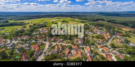 Luftaufnahme der Region um Haimendorf, einem Bezirk von Roethenbach an der Pegnitz in Mittelfranken Stockfoto