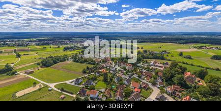 Luftaufnahme der Region um Haimendorf, einem Bezirk von Roethenbach an der Pegnitz in Mittelfranken Stockfoto