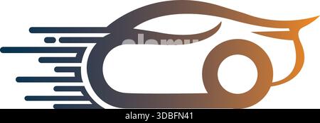 Schnelle Car Speed Logo Design Automotive Motion Racing Vektor Vorlage Stock Vektor