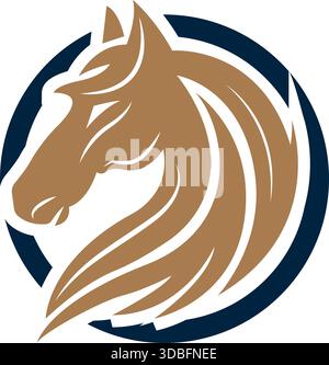 Abstraktes Pferd Kopf Logo Design Elegante Tier Power Geschwindigkeit Wildlife Icon Vektor Vorlage Stock Vektor