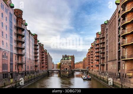 Die berühmte Speicherstadt in Hamburg Stockfoto