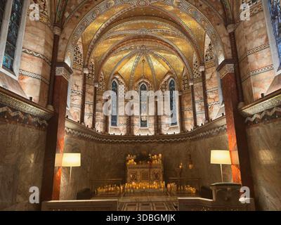 Das Innere der zum II. Grades gehörenden Fitzrovia Chapel im Zentrum Londons. Stockfoto