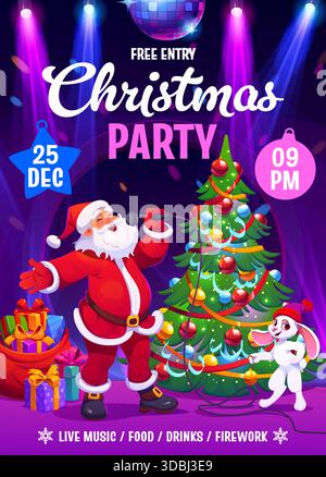 Weihnachtsfeier-Flyer für Winterfeiertage Stock Vektor
