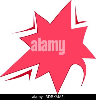 Rote Sprechblase explodiert komische starke Botschaft Stock Vektor