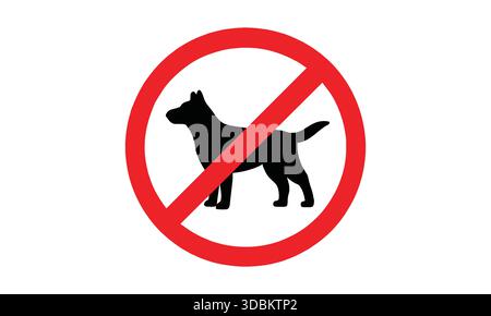 Symbol „Keine Hunde Erlaubt“ Stock Vektor