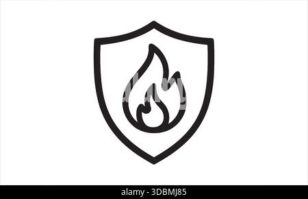 Symbol Für Brandschutz Sicherheitssymbol Stock Vektor