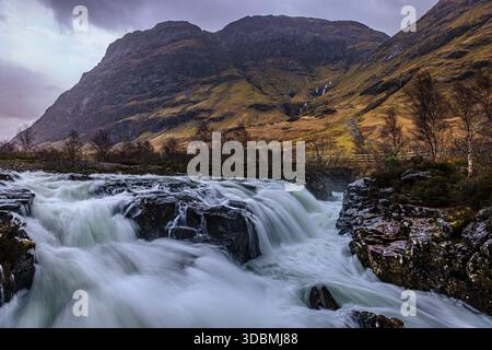 Clachaig Falls in Glencoe, Schottland Stockfoto
