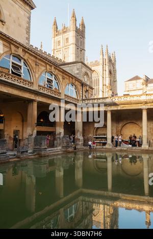 England, Somerset, Bath, Die Römischen Bäder, Das Große Bad Stockfoto