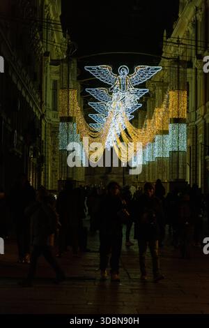 weihnachtsbeleuchtung in Cluj-Napoca Stockfoto