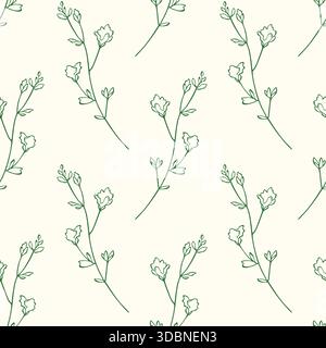 Nahtloses Muster von Linienzweigen Stock Vektor