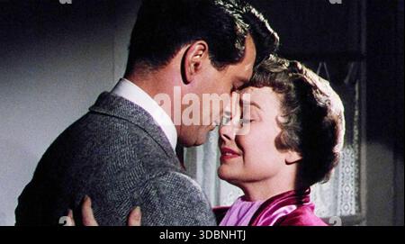 DER Film „MAGNIFICENT OBSESSION 1954 Universal Pictures“ mit Jane Wyman als Helen Phillips und Rock Hudson als Bob Merrick Stockfoto