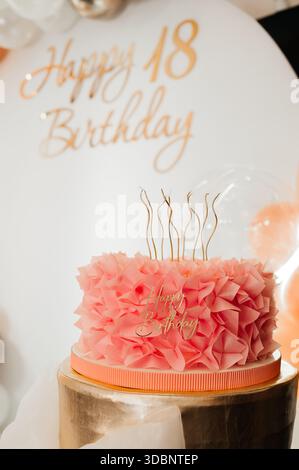 18 JAHRE GEBURTSTAGSKUCHEN Stockfoto