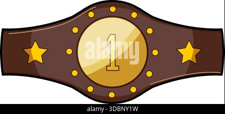 Meisterschaftsgürtel für den ersten Platz Stock Vektor