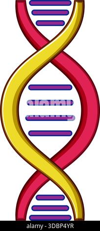 DNA-Doppelhelixstruktur repräsentiert Genetik und Biologie Stock Vektor