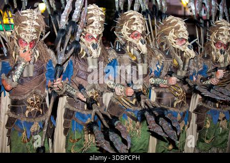 Entrada Cristiana, gran Desfile, Portrait, Moros y Cristianos, Guardamar del Segura, Vega Baja, Costa Blanca, Alicante, Spanien, Stockfoto