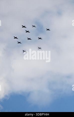Flug der supermarine-Spitfire aus dem Zweiten Weltkrieg Stockfoto