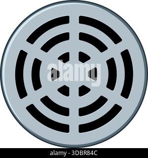 Runde Sturmableiter Abdeckung Vektor Symbol Design Stock Vektor