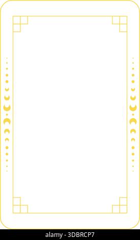 Tarotkartenrahmen mit mystischem Mondphasendesign Stock Vektor