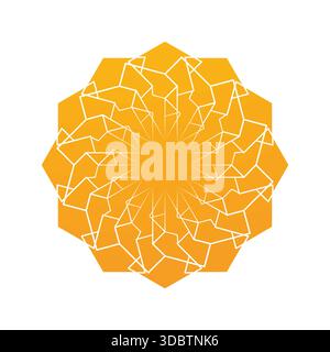 Spitzes Motiv im morrokanischen Stil; geometrisches Luxusmandala; Illustration Stock Vektor