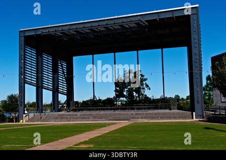 Wilmington, NC – 17. Oktober 2025: Der Live Oak Bank Pavilion im Riverfront Park ist ein Amphitheater im Freien, in dem große Konzerte und Veranstaltungen stattfinden Stockfoto