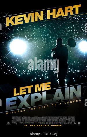 Kevin Hart: Let Me PLAIN (2013), Regie: Leslie Small und Tim Story mit Kevin Hart, Harry Ratchford und David Jason Perez. Ein Stand-up-Konzertfilm fängt Kevin Harts ausverkaufte Madison Square Garden-Performance und Momente der Backstage-Tour ein. US-Poster NUR FÜR REDAKTIONELLE ZWECKE. Quelle: BFA/Lionsgate Stockfoto
