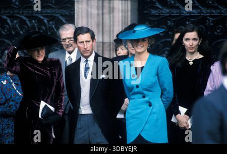 PRINZ CHARLES & PRINZESSIN DIANAAAAAauf die Hochzeit von Miss Camilla Dunne Stockfoto