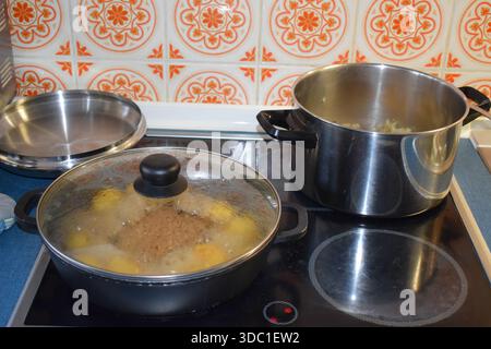 Hackfleischbraten mit scharfer Apfelchili-Sauce Stockfoto