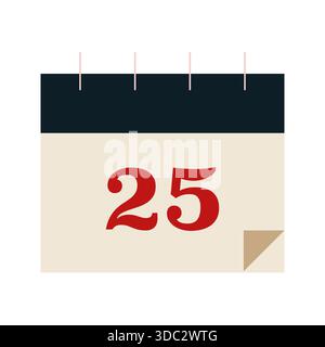 Geometrisches weihnachtliches Element. Für Einladung, Poster, Postkarte, Werbung. Vektorillustration, flache Ausführung Stock Vektor