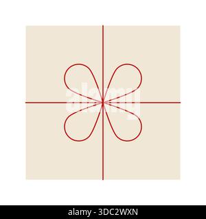 Geometrisches weihnachtliches Element. Für Einladung, Poster, Postkarte, Werbung. Vektorillustration, flache Ausführung Stock Vektor