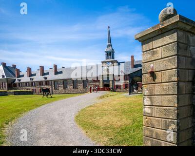 Die Königsbastei an der Festung von Louisbourg National Historic Site am Cape Breton Nova Scotia Kanada Stockfoto