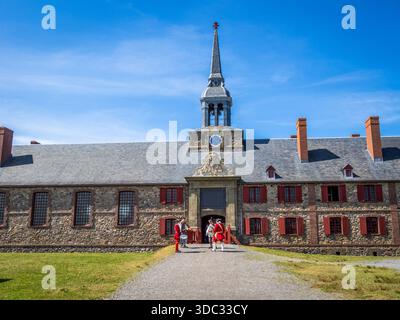 Die Königsbastei an der Festung von Louisbourg National Historic Site am Cape Breton Nova Scotia Kanada Stockfoto