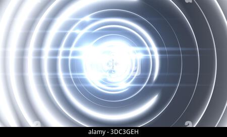 Chaotische Fraktallampen. Computergeneriertes 3D-Rendering Stockfoto