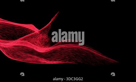 Fließende Sandpartikel. Computergeneriertes 3D-Rendering Stockfoto