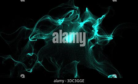 Fließende Sandpartikel. Computergeneriertes 3D-Rendering Stockfoto