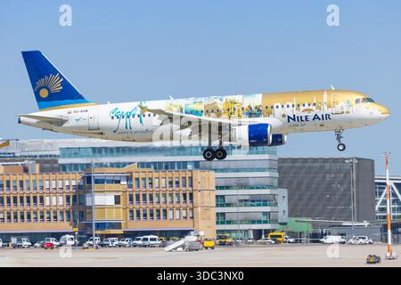 Stuttgart, Deutschland - 29. September 2025: Nile Air A320 Stockfoto