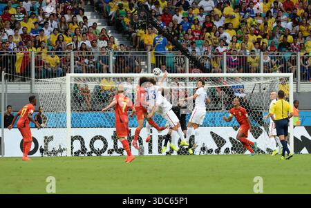 Salvador Brasilien 1. Juli 2014 WM-Spiel Belgien gegen USA Torhüter. Stockfoto