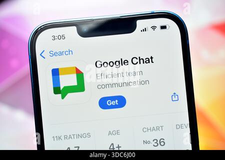 New Delhi, Indien 20 Jäunary 2026:- Google Chat Kommunikations-App Stockfoto
