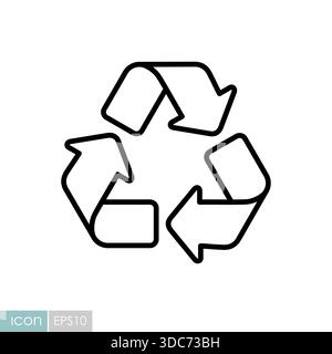 Minimalistisches Symbol für Recycling, geeignet für ökologisches Branding und nachhaltige Designkonzepte Stock Vektor