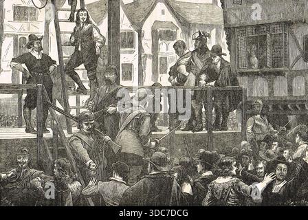 Hinrichtung von Nathaniel Tomkins und Richard Chaloner, 5. Juli 1643 Stockfoto