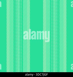 Nahtlose Vesigner-Musterstruktur, Faserlinien Streifengewebe. Vertikaler Vektor des Sinish-Hintergrundgewebes in mintfarbiger und grüner Farbpalette. Stock Vektor