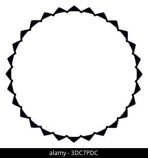 Afrikanischer Stammkreisrahmen für Designprojekte Stock Vektor