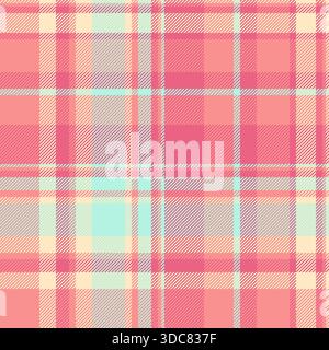 Klassisches Karomuster in warmem Pink und Hellblau. Vielseitiger Hintergrund für Designs, Texturen und Textilien. Ideal für verschiedene kreative Projekte Stock Vektor